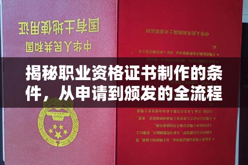 鹿草揭秘职业资格证书制作的条件，从申请到颁发的全流程解析