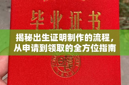鹿草揭秘出生证明制作的流程，从申请到领取的全方位指南